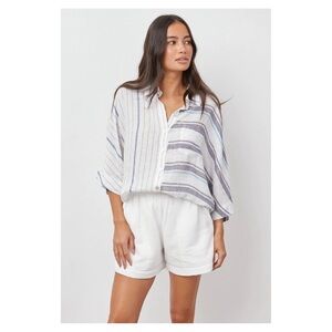 RAILS • Finley Shirt in Mixed Aegean Blue Stripe